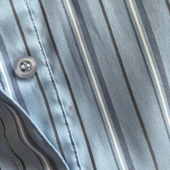 5/20$San Francisco  blue striped button down shirt - Picture 5 of 9